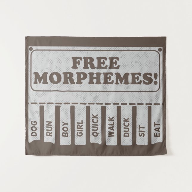 Free Morphemes Wandteppich (Vorderseite (Horizontal))