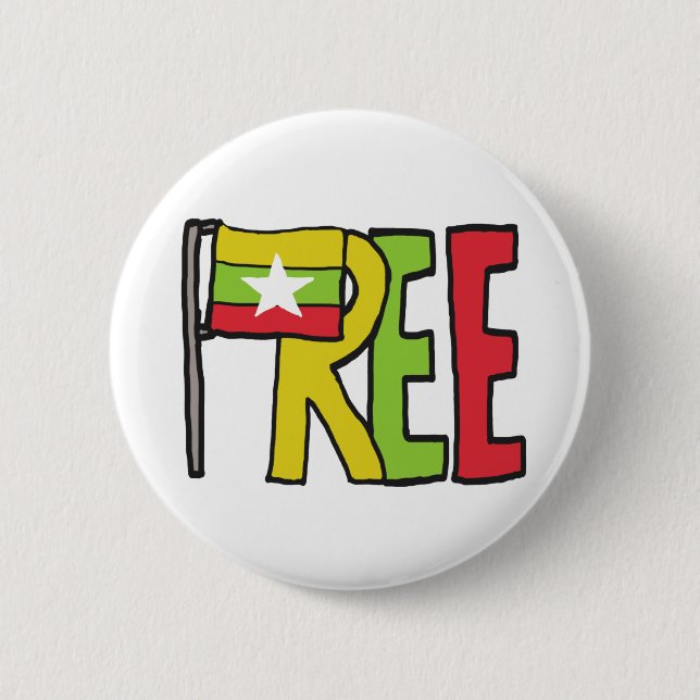 Free Myanmar Button (Vorderseite)