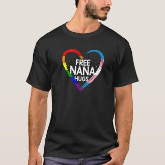 Free Nana Hugs LGBT Q Regenbogen- und Transgender- T-Shirt