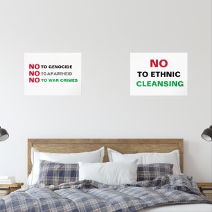 FREE PALÄSTINA NO to GENOCIDE APARTHEID KRIEGSVERB Bilderwand Sets