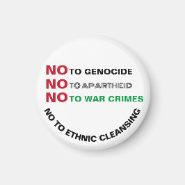 FREE PALÄSTINA NO to GENOCIDE APARTHEID KRIEGSVERB Magnet