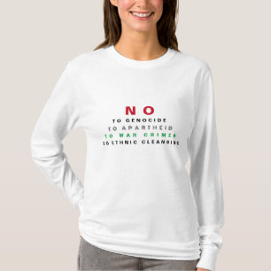FREE PALÄSTINA NO to GENOCIDE APARTHEID KRIEGSVERB T-Shirt