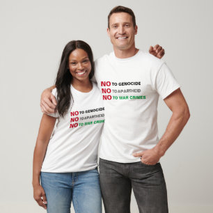 FREE PALÄSTINA NO to GENOCIDE APARTHEID KRIEGSVERB T-Shirt