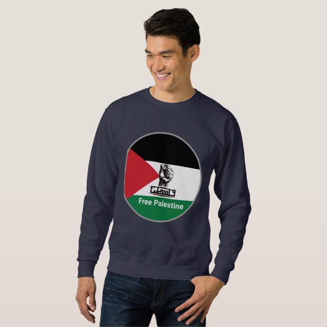 FREE palästinensische arabische Schrift Sweatshirt (Vorne ganz)