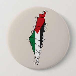 Free Palestine Barbed Wire Map Palästinensische Fr Button
