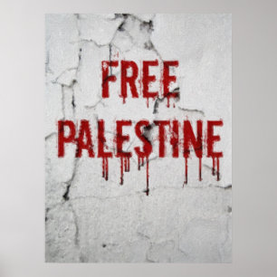 Free Palestine - bemaltes Poster
