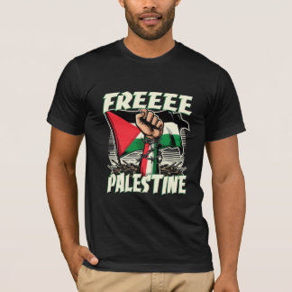 Free Palestine Black T - Shirt Design 2024