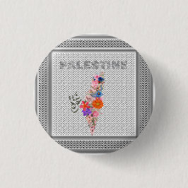Free Palestine Button Elegantes palestinisches But