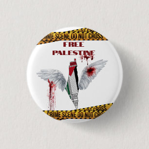 Free Palestine Button - Palestine Genocide Button