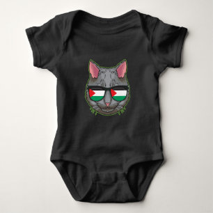 Free Palestine Flag Flats Funny Palestine Gaza Cat Baby Strampler
