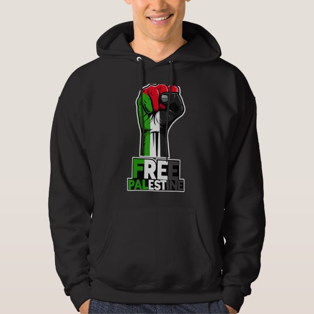 Free Palestine Flag of Palestine Palestinian fist  Hoodie (Vorderseite)