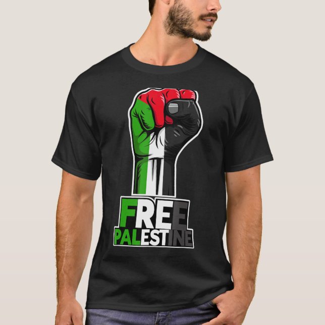 Free Palestine Flag of Palestine Palestinian fist  T-Shirt (Vorderseite)