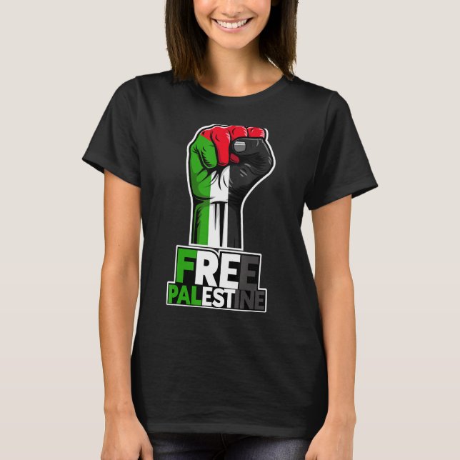 Free Palestine Flag of Palestine Palestinian fist  T-Shirt (Vorderseite)