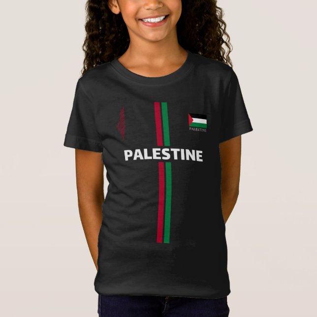 Free Palestine Football Football - Flaggenplan-Tea T-Shirt (Vorderseite)