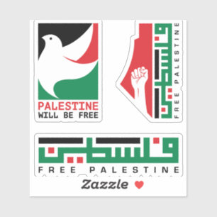 Free Palestine Freedom Stickers Pack1 Aufkleber