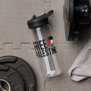Free Palestine Handfist Palestinian Flag Bold Trinkflasche