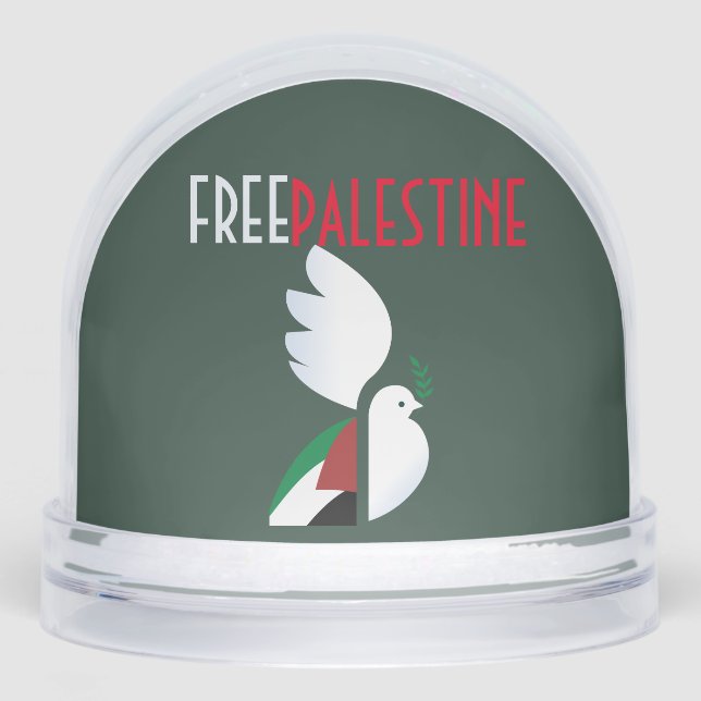 Free Palestine – Human Rights Awareness Schneekugeln (Vorderseite)