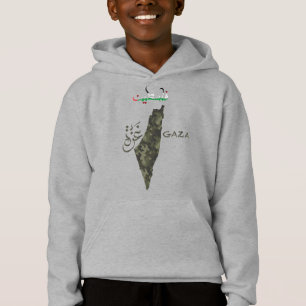 Free Palestine Kids Hoodie - Camouflage-Design