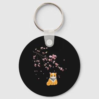 Free Palestine Niedlich Cat Cherry Blossom Sakura Schlüsselanhänger