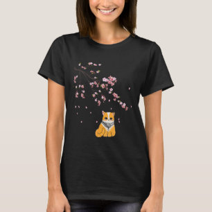Free Palestine Niedlich Cat Cherry Blossom Sakura T-Shirt