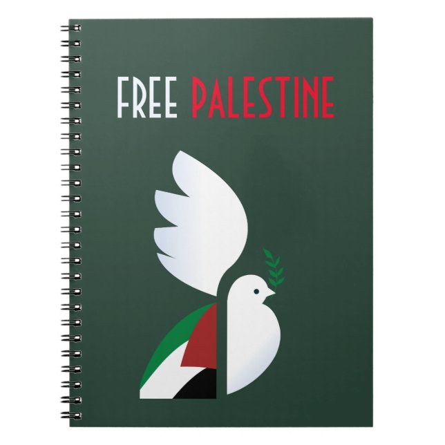 Free Palestine Notebook - Solidarity Journal Notizblock (Vorderseite)