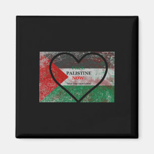 Free Palestine Now-Aufkleber Magnet