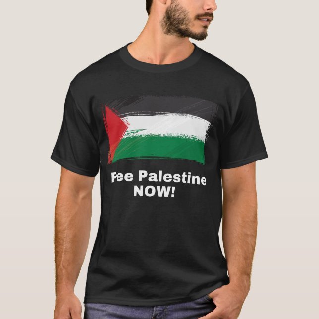 Free Palestine NOW! T-Shirt (Vorderseite)