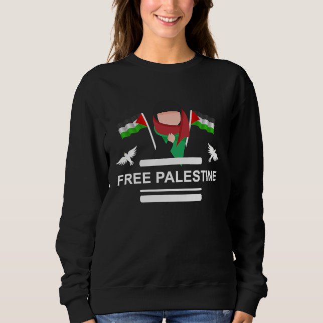 Free Palestine Palestine Flag 1 Sweatshirt (Vorderseite)