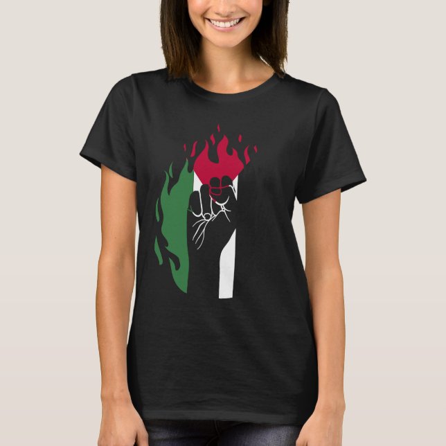 Free Palestine Palestine Flag T-Shirt (Vorderseite)