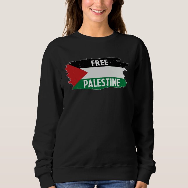 Free Palestine  Palestine national flag Sweatshirt (Vorderseite)