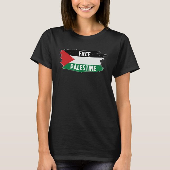 Free Palestine  Palestine national flag T-Shirt (Vorderseite)