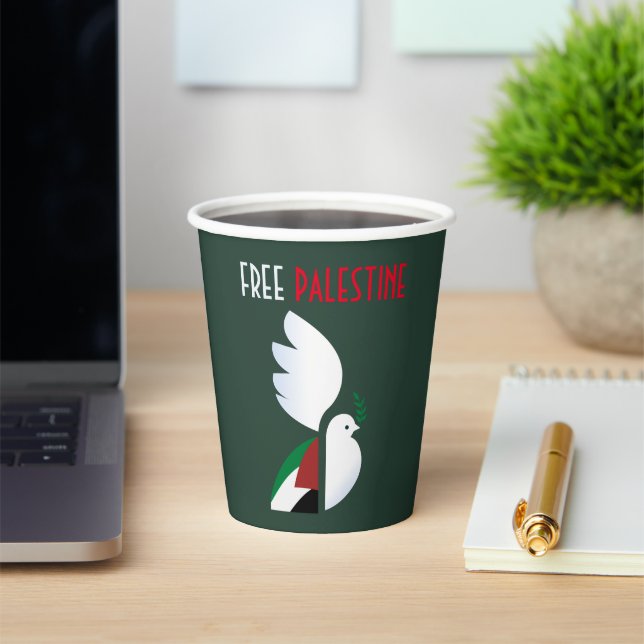 Free Palestine Paper Cups - Patriotisches Party Pappbecher (InSitu)