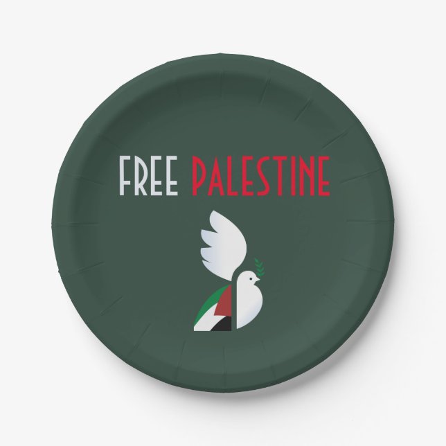 Free Palestine Paper Teller - Solidarity Tableware (Vorderseite)