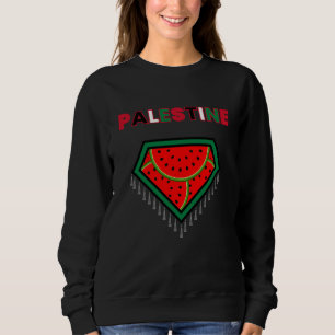 Free Palestine Protest Sweatshirt - Watermelon-T-S
