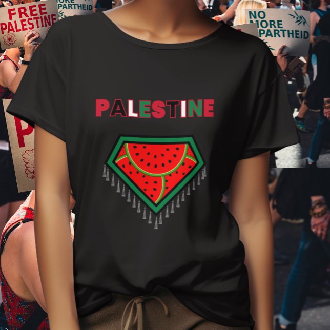 Free Palestine Protest T - Shirt - Watermelon T-Sh (Watermelon Palestine design for Pro Palestine Protesters March, say no to Genocide On Gaza.)