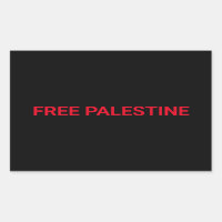 Free Palestine schwarz roter Zoll Text minimalisti