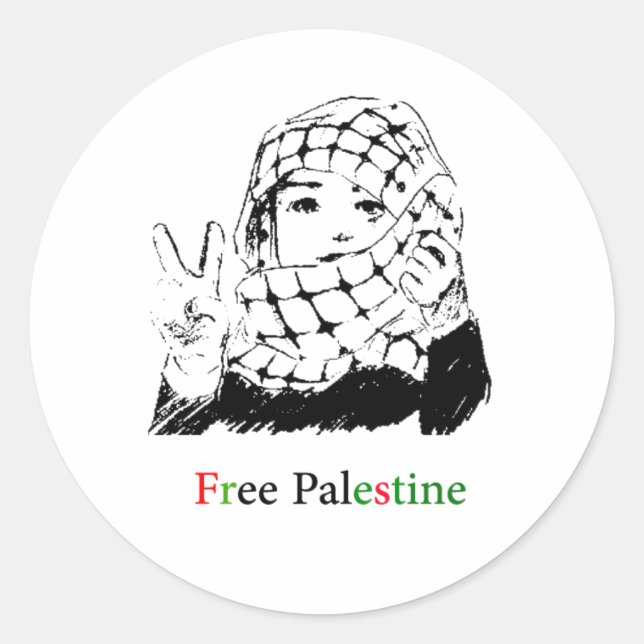 Free Palestine Stickers (Vorderseite)