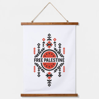 Free Palestine Wandteppich Mit Holzrahmen