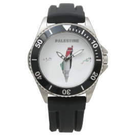 Free Palestine Watch - Shemagh Keffiyeh Design Armbanduhr