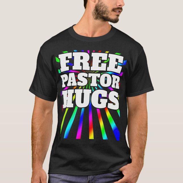 Free Pastor Hugs LGBTQ Gay Supporter T-Shirt (Vorderseite)
