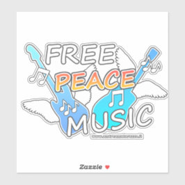 Free Peace Music Aufkleber