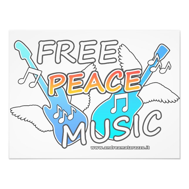 Free Peace Music Fotodruck (Vorne)