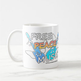 Free Peace Music Kaffeetasse
