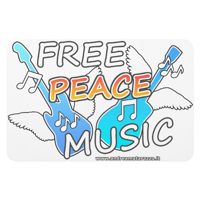 Free Peace Music Magnet (Horizontal)