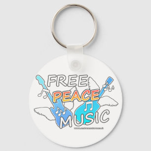 Free Peace Music Schlüsselanhänger
