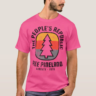 Free Pineland Retro Camping Abzeichen T-Shirt
