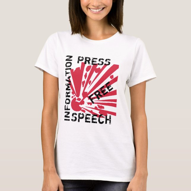 Free Press – Free Speech – Information T-Shirt (Vorderseite)
