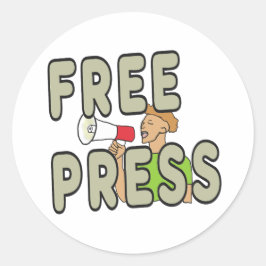 Free Press Runder Aufkleber