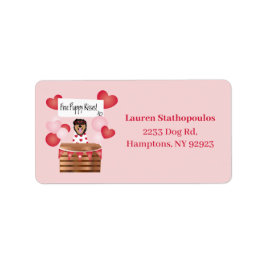 Free Puppy Kisses Valentine Dog Adressaufkleber