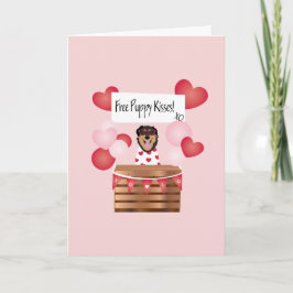 Free Puppy Kisses Valentine Dog Red Card Karte